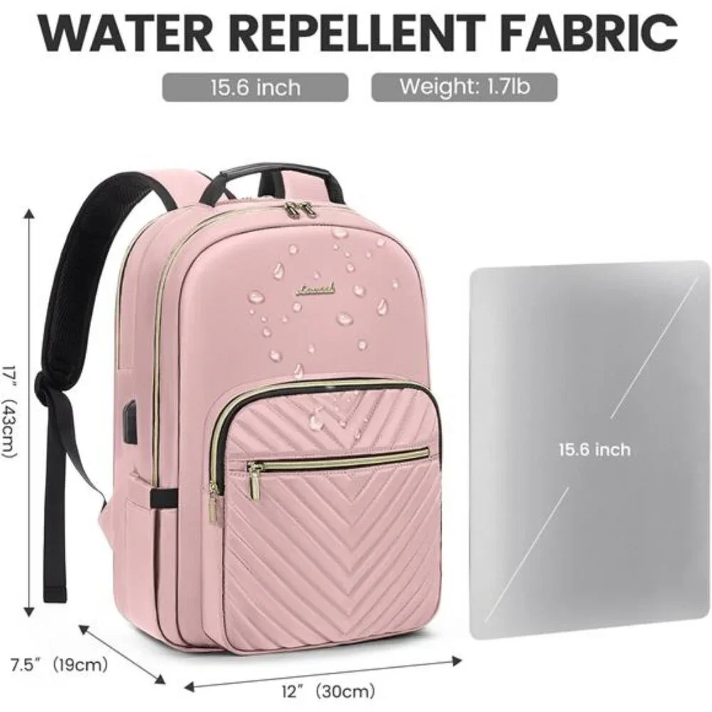 New Laptop Backpack for Women 15.6 inch,Cute Womens Travel - Picture 5 of 6